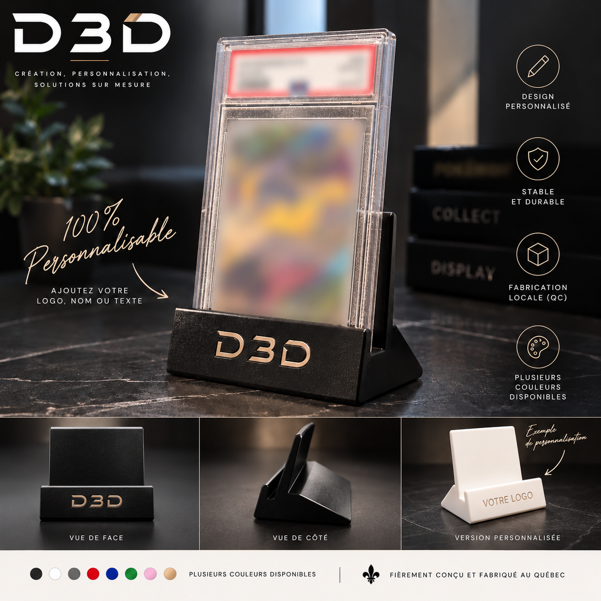 Présentoir personnalisé pour carte gradée – D3D